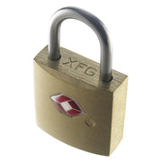 Lewis N. Clark Travel Sentry Mini Brass Square Padlock