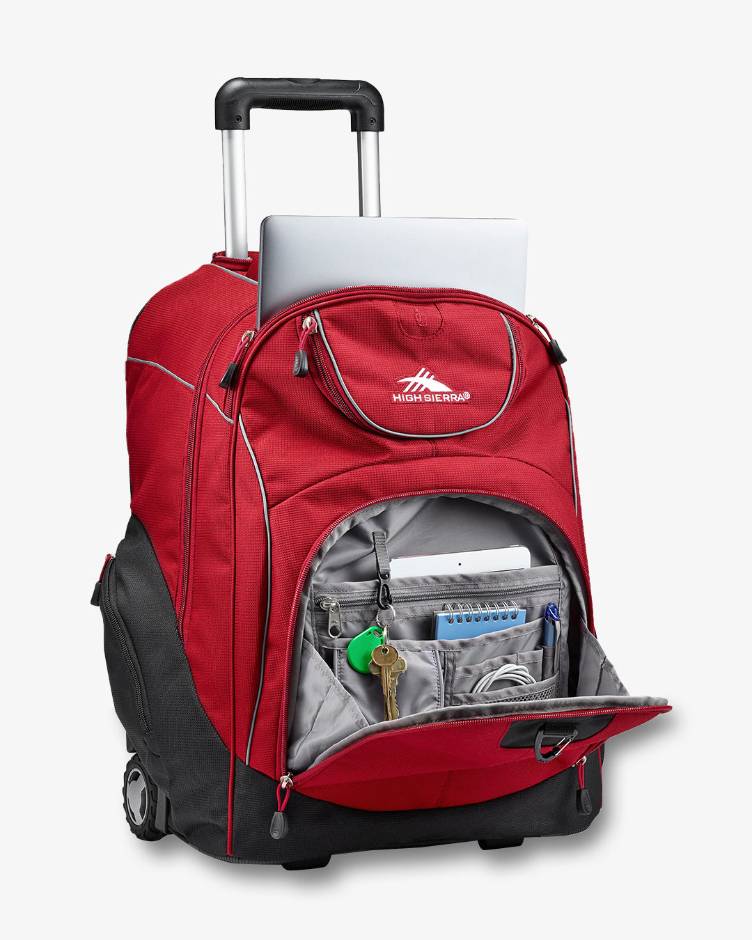 high sierra mini backpack red High Sierra XBT Wheeled Backpack (Carmine/Red Line/Black)