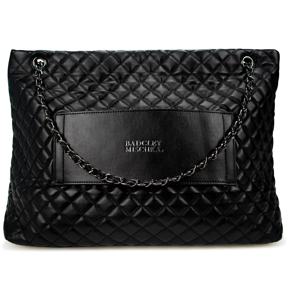 Badgley Mischka Diana Vegan Leather Tote Weekender Bag