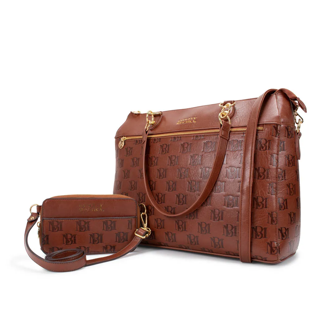 Badgley Mischka Madalyn Vegan Leather Travel Tote Weekender Bag Badgley Mischka Madalyn Vegan Leather Travel Tote Weekender Bag