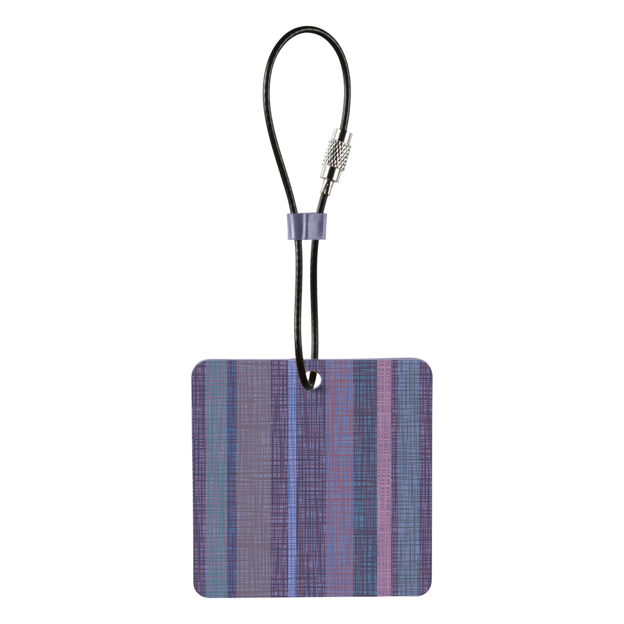 Lewis N. Clark Travel Green Luggage Tag (Purple Stripe)